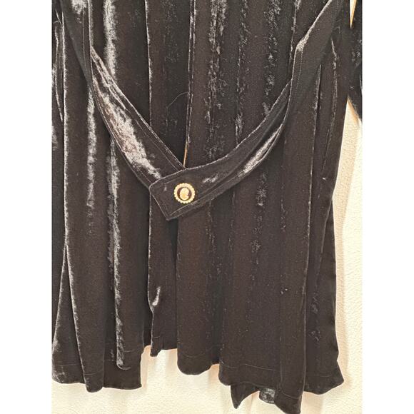 Lacy After Noon Velvet Cardigan L Black Cameo Whimsigoth Fairy Grunge Boho - Picture 7 of 16